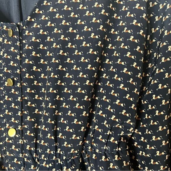 Ark & Co Horse Print Ling Sleeve Mini Dress - Picture 2 of 7